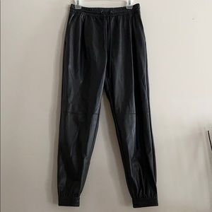 Zara Faux Leather Joggers